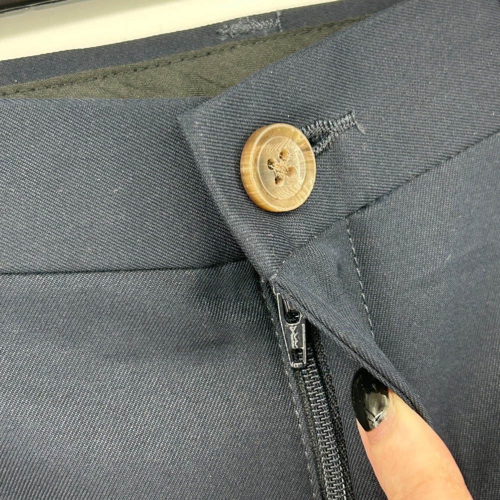 BUNDLE Haggar Cool 18 Performance Mens Navy Blue Tan Dress Pants 46x29 NWT Work - Picture 5 of 16